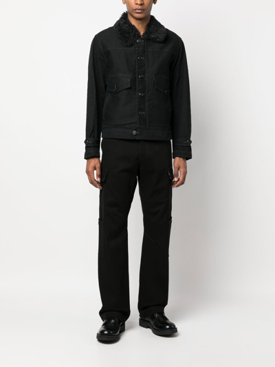 Shop Ralph Lauren Rrl Kenton Denim Jacket In Black