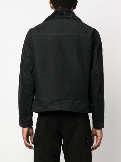 Shop Ralph Lauren Rrl Kenton Denim Jacket In Black