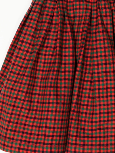 Familiar Elasticated-waist Check-print Skirt In Red