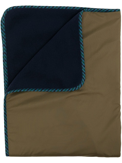Familiar Check-trim Blanket In Green