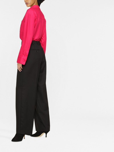 Filippa K Darcey Wool Palazzo Trousers In Black