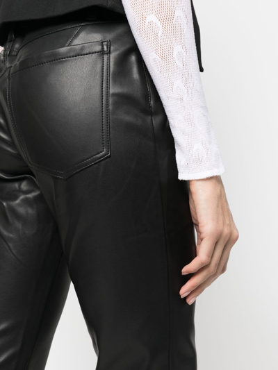 Shop Misbhv Faux-leather Straight-leg Trousers In Black