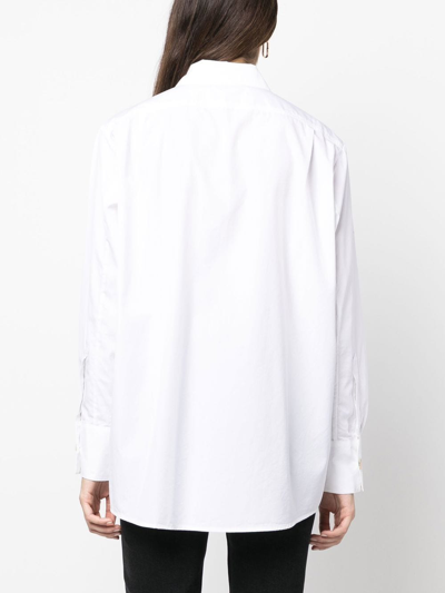 Shop Our Legacy Oversize-collar Long-sleeve Shirt In White