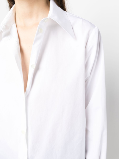 Shop Our Legacy Oversize-collar Long-sleeve Shirt In White