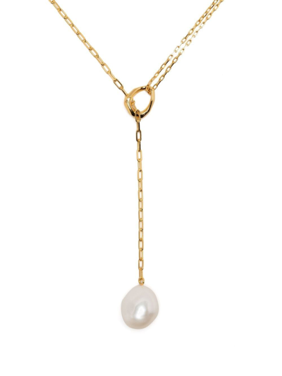 Shop Dinny Hall Thalassa Freshwater Pearl Necklace In Gold