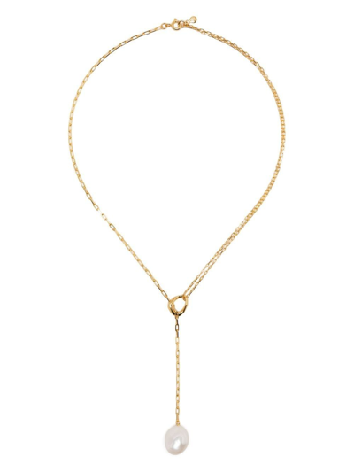 Shop Dinny Hall Thalassa Freshwater Pearl Necklace In Gold