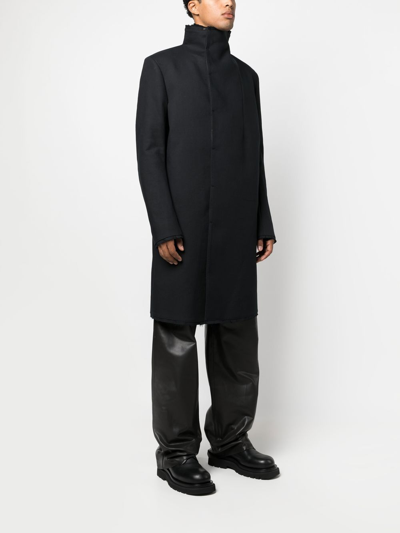 Shop Boris Bidjan Saberi Raw-cut Finish Coat In Black