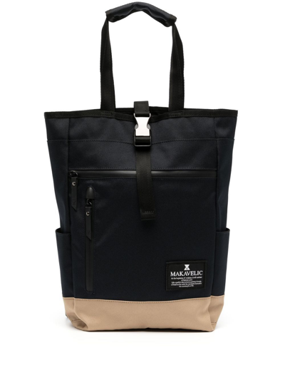Shop Makavelic Logo-patch Tote Backpack In Black