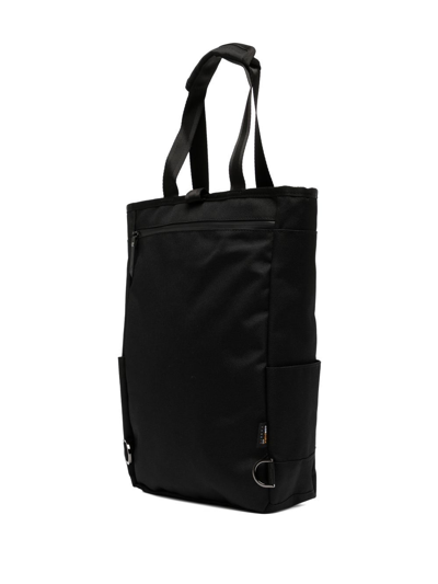 Shop Makavelic Logo-patch Buckle Tote Bag In Black