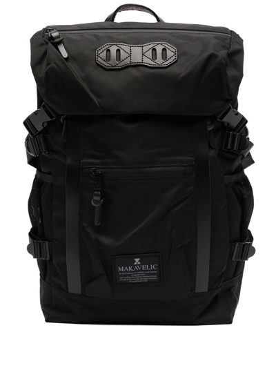 Shop Makavelic Chase Double-line Backpack In Black