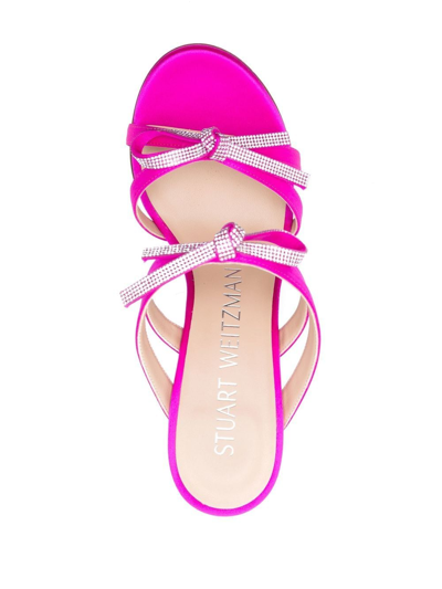 Stuart Weitzman Sw Bow 100 Slide In Pink