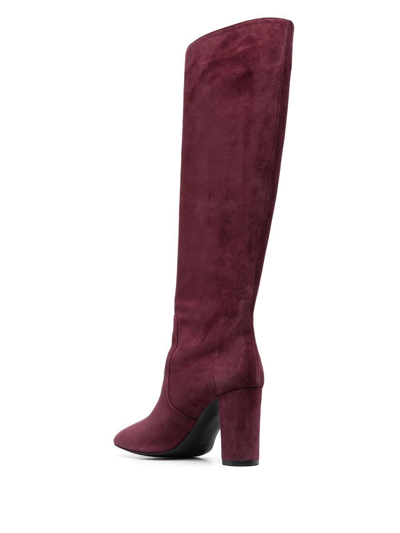 Shop Via Roma 15 Knee-length 90mm Heel Boots In Red