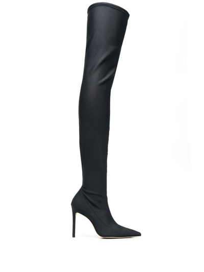 Shop Stuart Weitzman Over-the-knee Stretch Boots In Black