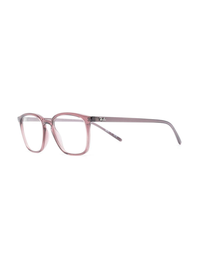 Shop Ray Ban Square-frame Glasses In Purple