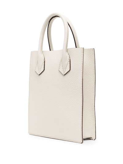 Shop Moreau Suite Junior Leather Tote Bag In White