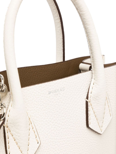 Shop Moreau Suite Junior Leather Tote Bag In White