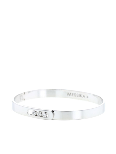 Pre-owned Messika 2016 White Gold Move Noa Diamond Bracelet In Silver