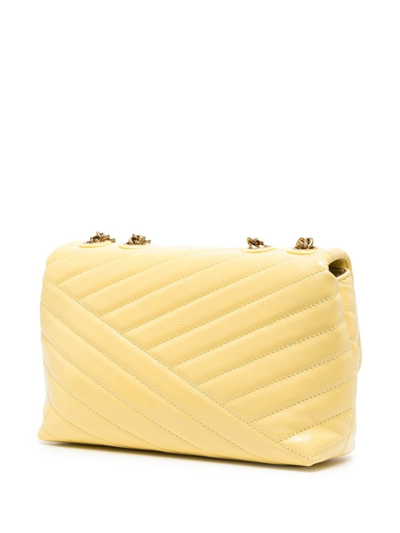 Shop Tory Burch Kira Quilted Shoulder Bag In Yellow