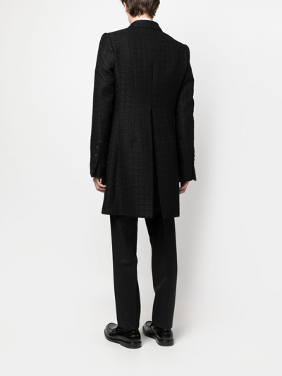 Shop Sapio Boucle Double-breasted Coat In Black