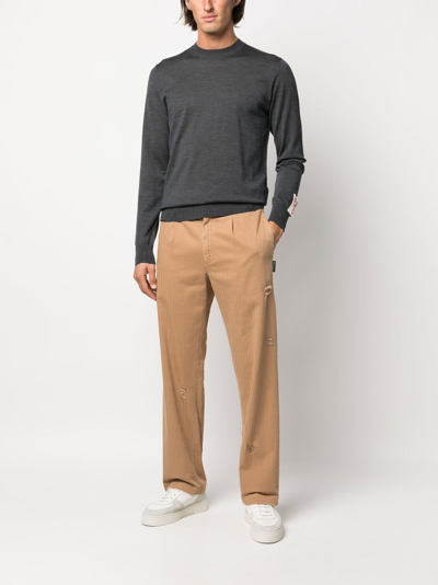 Golden Goose Cotton Sweatshirt With Applied Crystals In Grey