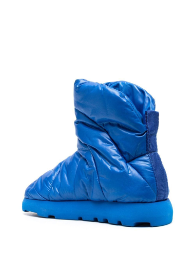 Shop Piumestudio Padded Ankle Boots In Blue