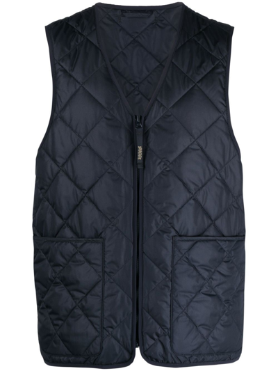 Shop Baracuta Miller Quilted Waistcoat In Blue