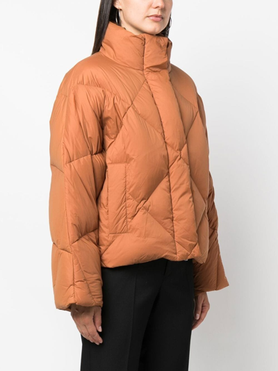 Stand Studio Aina Quilted Down-filled Jacket In Brown
