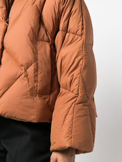 Stand Studio Aina Quilted Down-filled Jacket In Brown