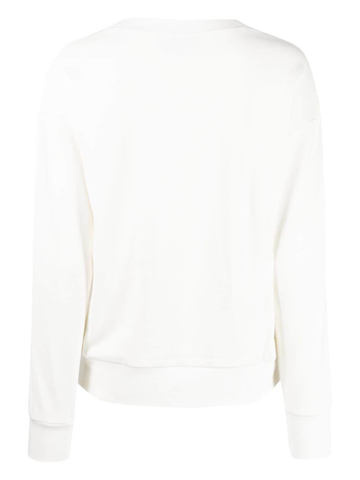 Apc Logo-print Long-sleeved T-shirt In White