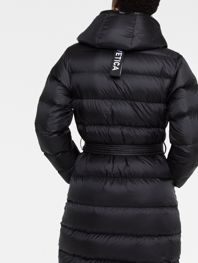 Duvetica Belted Padded Jacket In Black