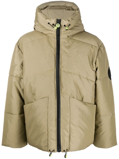 Shop Barrow Drawstring-hem Padded Jacket In Neutrals