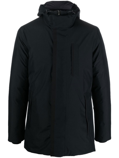 Shop Save The Duck Padded Hooded Jacket In Black