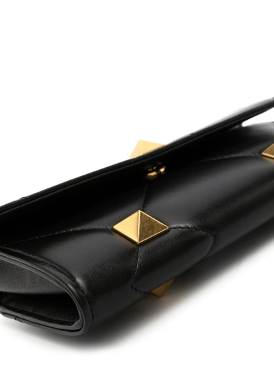 Valentino Roman Stud Chain Shoulder Bag In Black