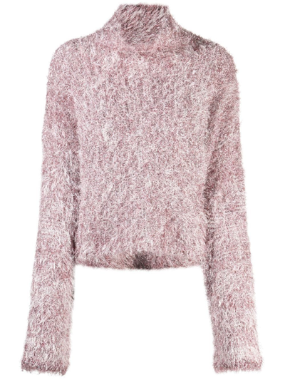 Shop Jw Anderson Textured Cut-out Jumper In Pink