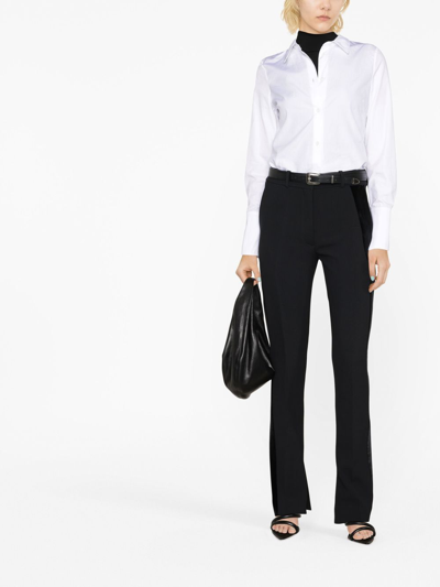 Shop Victoria Beckham Straight-leg Tailored Trousers In Black