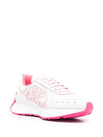 Shop Alexander Mcqueen Logo Low-top Sneakers In White