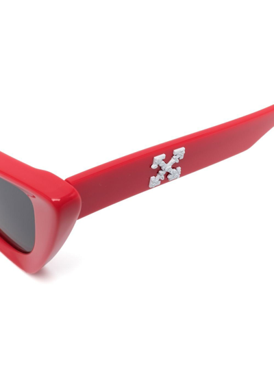 Shop Off-white Arrows Cat-eye Sunglasses In Red
