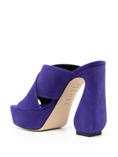 Shop Si Rossi 135mm Slip-on Sandals In Purple