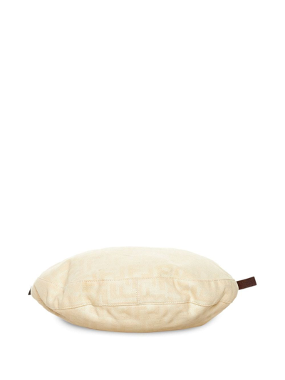 Pre-owned Fendi Zucca Shoulder Bag In White