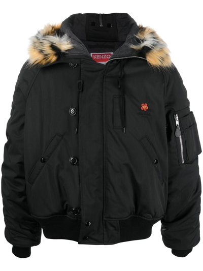 Shop Kenzo Tiger-collar Bomber Jacket In Black