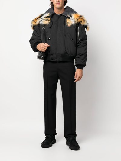 Shop Kenzo Tiger-collar Bomber Jacket In Black