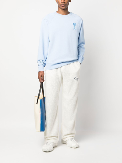 Casablanca Logo-embroidered Fleece Track Pants In White
