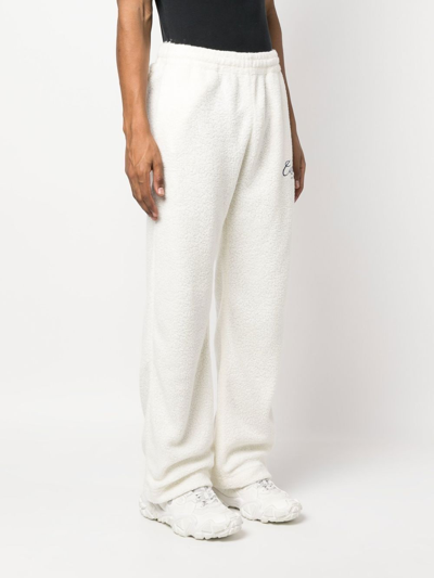 Casablanca Logo-embroidered Fleece Track Pants In White