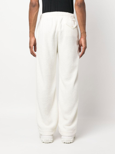 Casablanca Logo-embroidered Fleece Track Pants In White