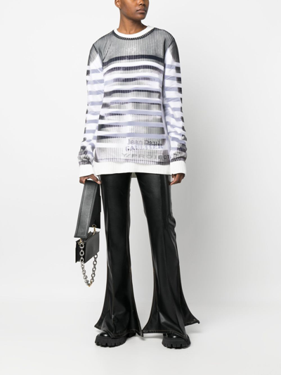 Shop Y/project X Jean Paul Gaultier Striped Jumper In White