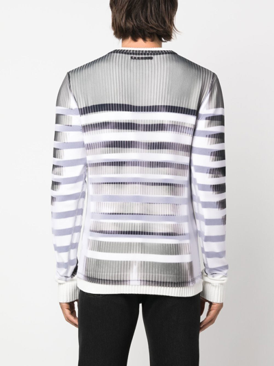 Shop Y/project X Jean Paul Gaultier Striped Jumper In White