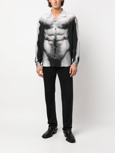 Shop Y/project Body-print Button-up Shirt In Black