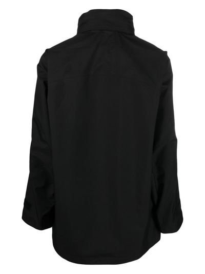 Shop Gr10k High-neck Zip-fastening Parka Jacket In Black