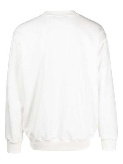 Shop Styland X Notrainproof Crew-neck Organic Cotton Sweatshirt In White