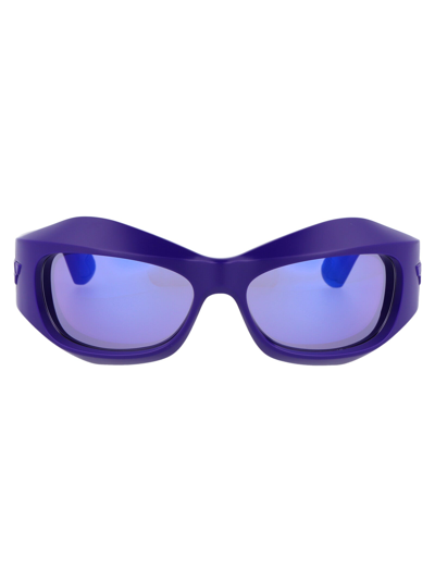 Shop Bottega Veneta Sunglasses In 008 Violet Violet Violet